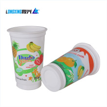 250 ml de taza de yogurt de PP congelada con impresión personalizada y envasado de vaso de plástico de yogurt desechable